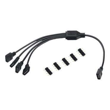 50cm 1 to 4 RGB Splitter Cable with 5 Male Pins