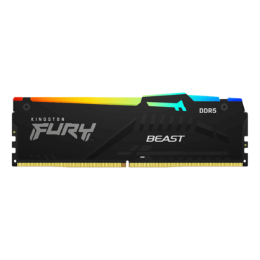 16GB FURY Beast DDR5 6800MHz, EXPO, CL34, Black, RGB LED, DIMM Memory