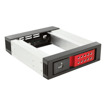 BPN-DE110SS Back/Red SAS/SATA 6 Gb/s Hot Swap Module, 1x 3.5-in HDD, 1x 5.25-in Bay, Aluminum