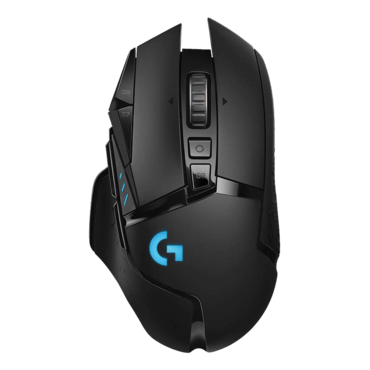 G502, LIGHTSPEED™, 2 RGB Zones, 16000-dpi, Wired/Wireless, Black, HERO Gaming Mouse