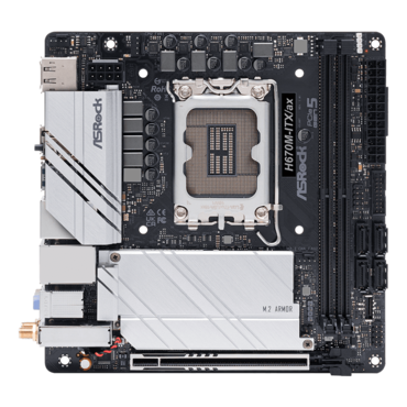 H670M-ITX/ax, Intel® H670 Chipset, LGA 1700, DP, Mini-ITX Motherboard