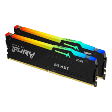 32GB (2 x 16GB) FURY Beast DDR5 6000MHz, CL36, Black, RGB LED, DIMM Memory