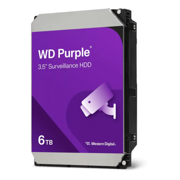 6TB Purple WD64PURZ, 5400 RPM, SATA 6Gb/s, 256MB cache, 3.5&quot; HDD