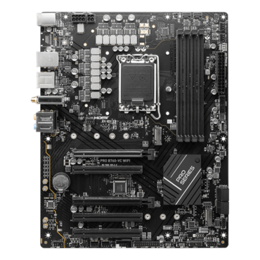 PRO B760-VC WIFI, Intel® B760 Chipset, LGA 1700, ATX Motherboard