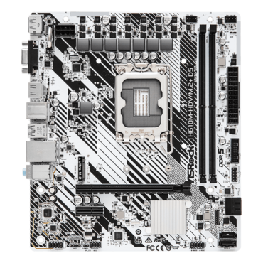 H610M-HDV/M.2+ D5, Intel® H610 Chipset, LGA 1700, microATX Motherboard