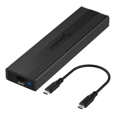 USB-C 3.2 to PCIe NVMe SSD External Hard Drive Enclosure, Black (EC-SNVE)