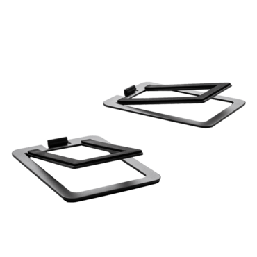 DS2M Desktop Speaker Stands - Steel/Foam, Black