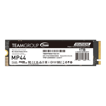 1TB MP44, 7200 / 6200 MB/s, 3D TLC NAND, PCIe NVMe 4.0 x4, M.2 2280 SSD