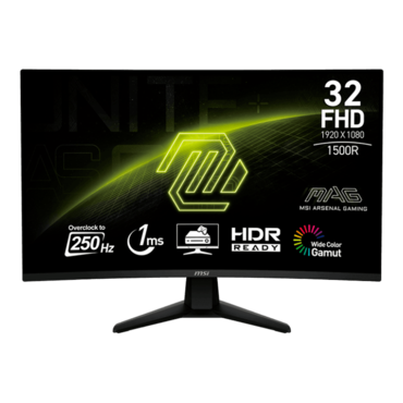 MAG 32C6X, Curved, 31.5&quot; VA, 1920 x 1080 (FHD), 1 ms, 250Hz, Gaming Monitor