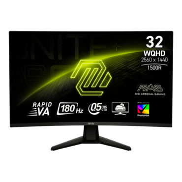 MAG 32CQ6F, Curved, 31.5&quot; Rapid VA, 2560 x 1440 (QHD), 0.5 ms, 180Hz, Gaming Monitor