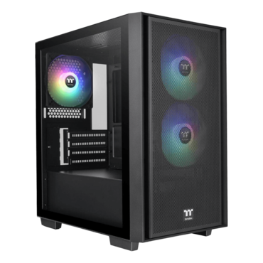 Versa H16 TG ARGB, Tempered Glass, No PSU, microATX, Black, Mini Tower Case