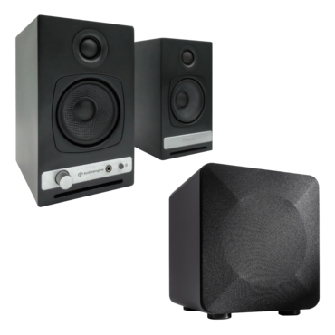 HD3 Home Music System w/Bluetooth aptX-HD (Matte Black) + S6 Powered Subwoofer (Grey)