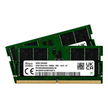 64GB (2 x 32GB) DDR5 5600MT/s, CL40, SO-DIMM Memory - TAA Compliant