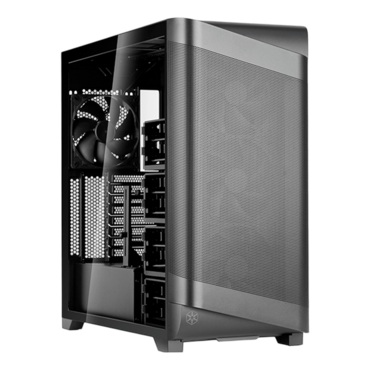 SETA A2, Tempered Glass, No PSU, E-ATX, Black, Mid Tower Case