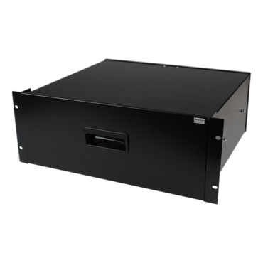 4UDRAWER 4U Black Steel Storage Drawer for 19in Racks and Cabinets