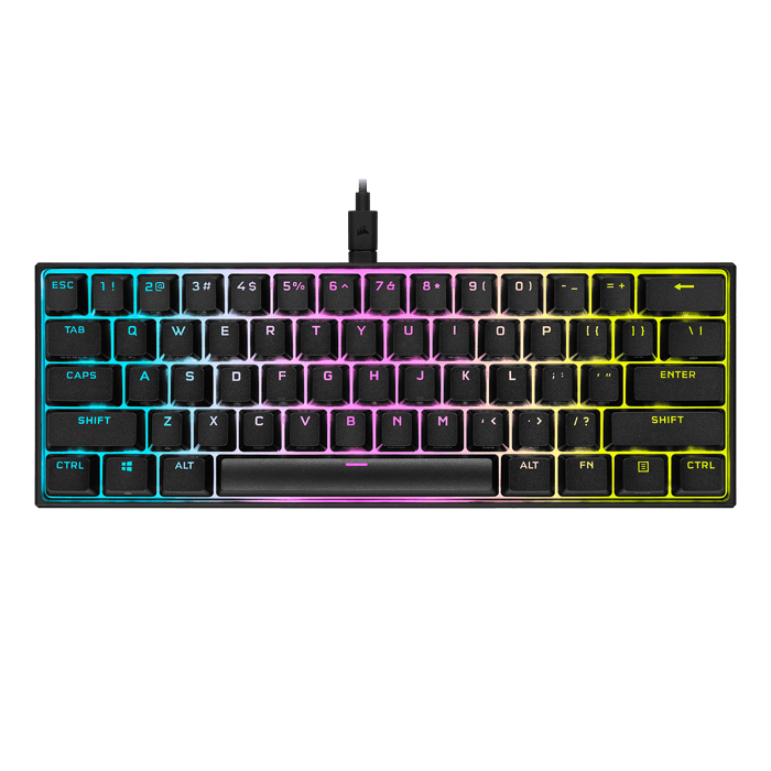 K65 RGB MINI 60% Mechanical Gaming Keyboard — sale CHERRY MX SPEED — White