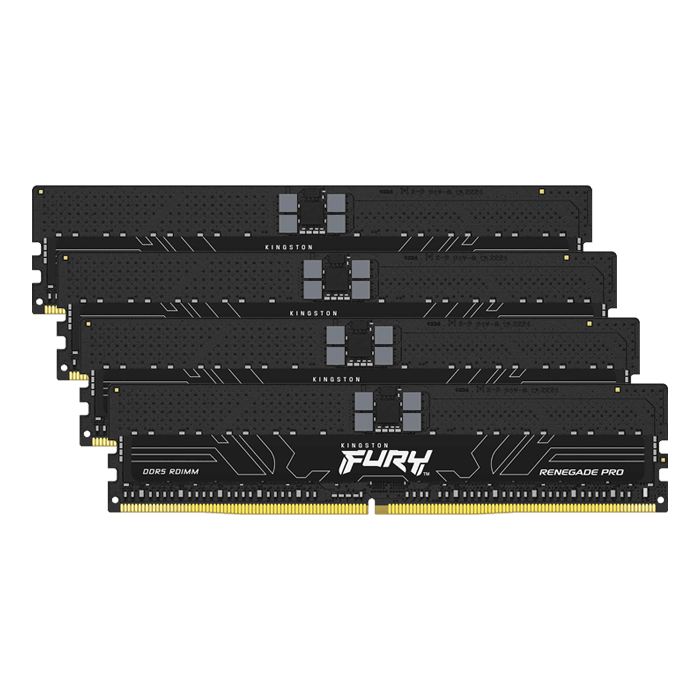 64GB (4 x 16GB) FURY™ Renegade Pro, DDR5 4800MT/s, CL36, 1Rx8, ECC  Registered DIMM Memory