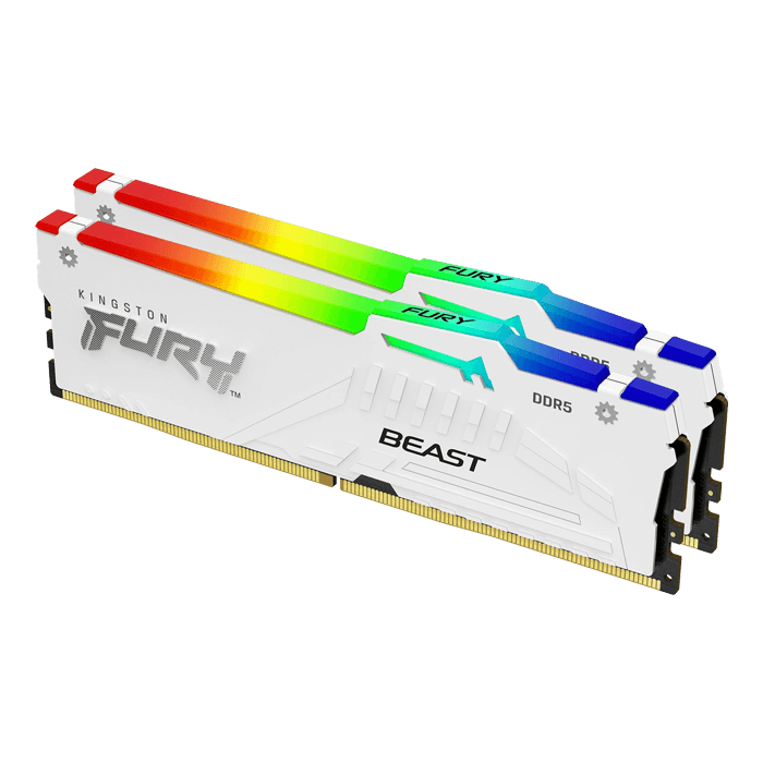 Kingston Technology Fury Beast 16GB (2x8GB) 5600MT/s DDR5 CL36 RGB Desktop  Memory Kit of 2, Infrared Syncing, AMD Expo, Plug N Play