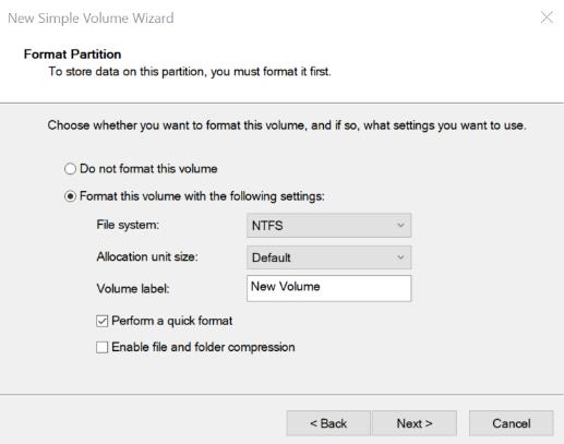 format partition