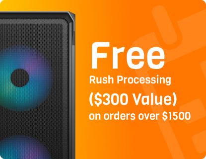 Free Rush Processing (up to $300 Value) on orders over $1500