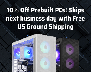 10% Off Prebuilt Gaming PCs