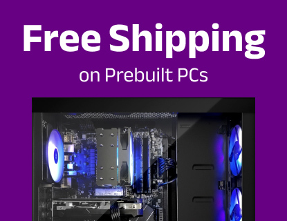 Free US Ground Shipping on Prebuilt Gaming PCs